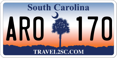 SC license plate ARO170