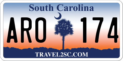 SC license plate ARO174