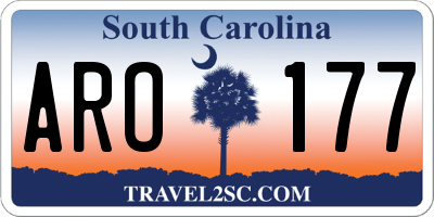 SC license plate ARO177