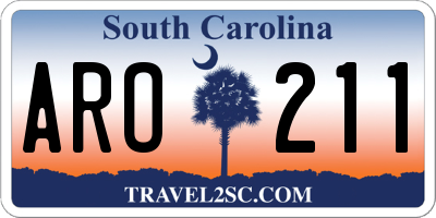 SC license plate ARO211