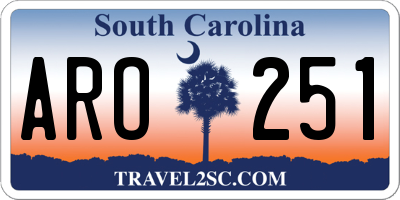 SC license plate ARO251