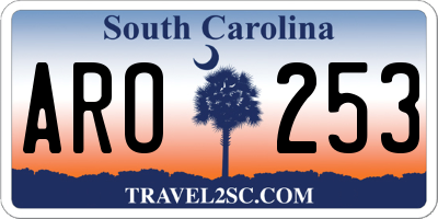 SC license plate ARO253