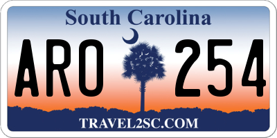 SC license plate ARO254
