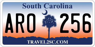 SC license plate ARO256