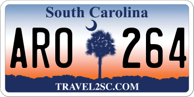 SC license plate ARO264