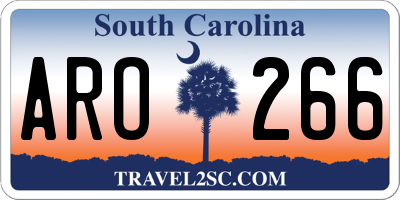 SC license plate ARO266