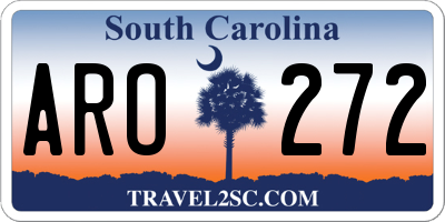 SC license plate ARO272