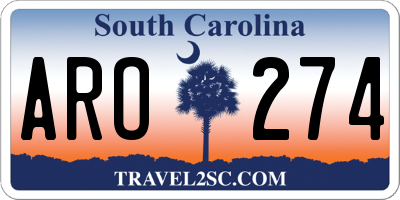 SC license plate ARO274