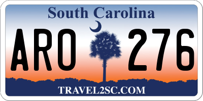 SC license plate ARO276
