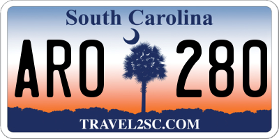 SC license plate ARO280