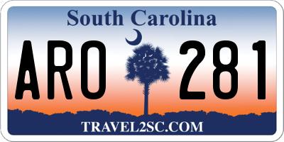 SC license plate ARO281