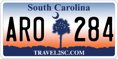 SC license plate ARO284