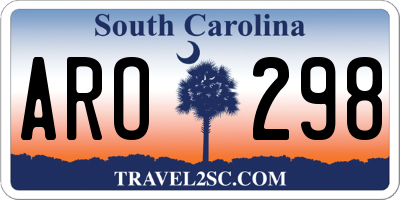 SC license plate ARO298