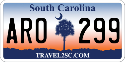 SC license plate ARO299
