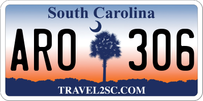 SC license plate ARO306