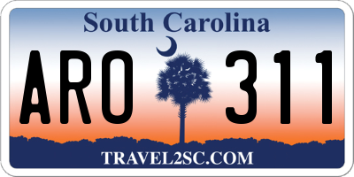 SC license plate ARO311