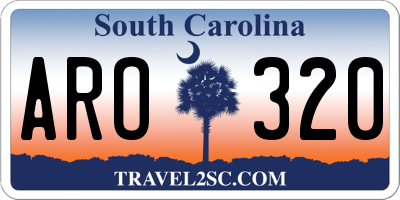 SC license plate ARO320