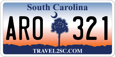 SC license plate ARO321