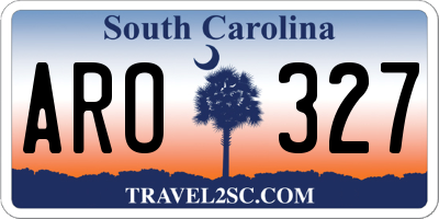 SC license plate ARO327
