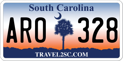 SC license plate ARO328