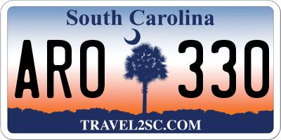 SC license plate ARO330