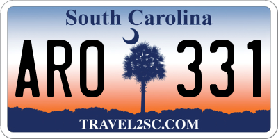 SC license plate ARO331