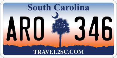 SC license plate ARO346