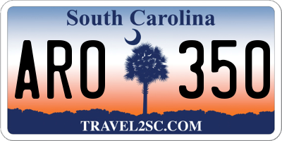 SC license plate ARO350