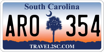 SC license plate ARO354
