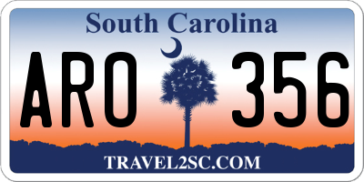 SC license plate ARO356
