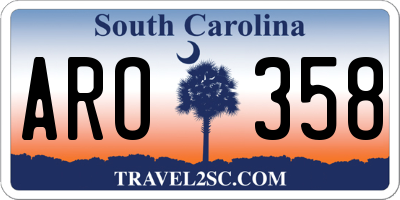 SC license plate ARO358