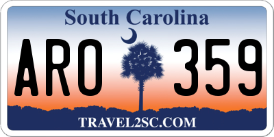 SC license plate ARO359