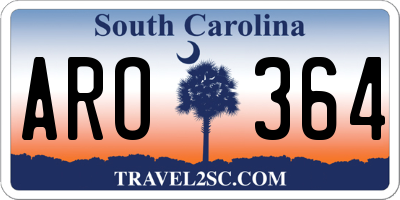 SC license plate ARO364