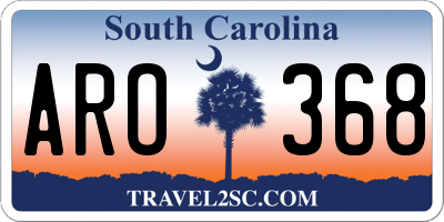 SC license plate ARO368
