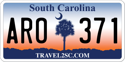 SC license plate ARO371