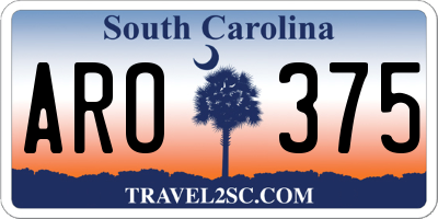 SC license plate ARO375