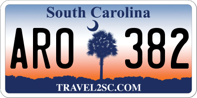SC license plate ARO382