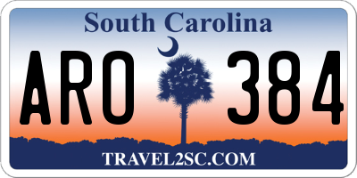 SC license plate ARO384