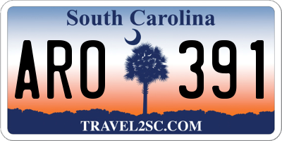 SC license plate ARO391