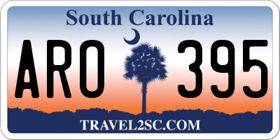 SC license plate ARO395