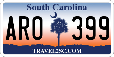 SC license plate ARO399