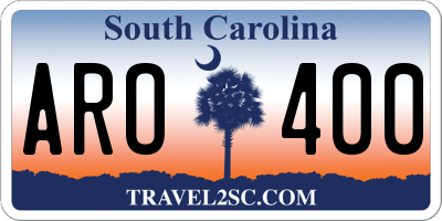 SC license plate ARO400
