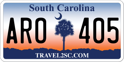 SC license plate ARO405