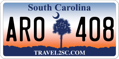 SC license plate ARO408