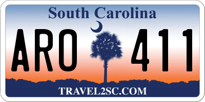 SC license plate ARO411