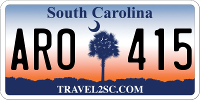 SC license plate ARO415