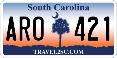 SC license plate ARO421
