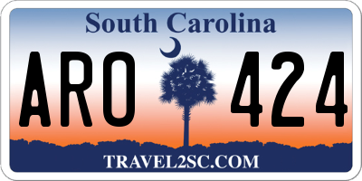SC license plate ARO424