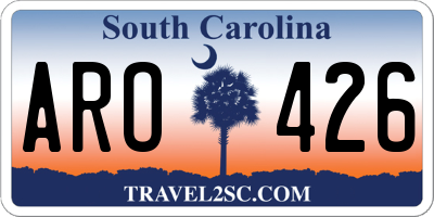 SC license plate ARO426