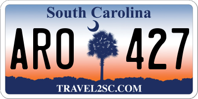 SC license plate ARO427